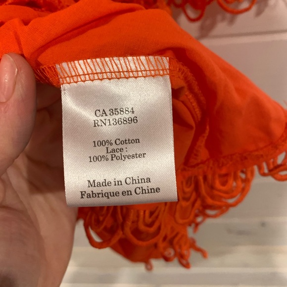 Fashion Concepts | NWT Red Top w Floral Lace - Picture 7 of 7